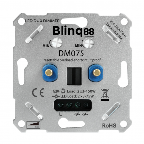 DM075 Duo dimmer 2x3-75W
