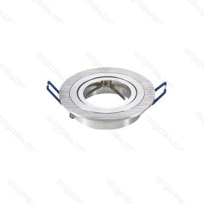 Inbouwspot rond geborsteld aluminium