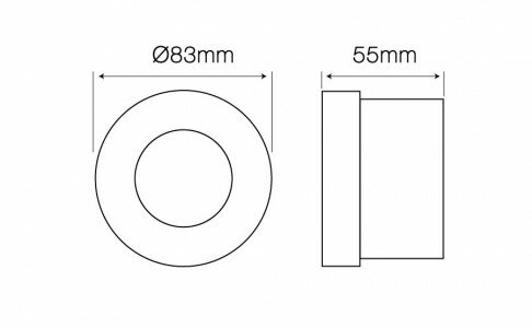 Inbouwspot Aluminium rond IP44