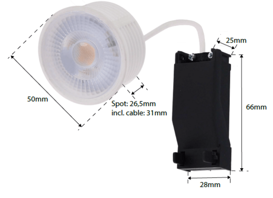 Tronix Dimbare led spot wit 5W