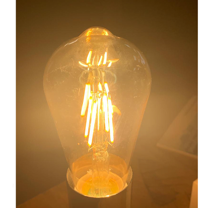 Led filament E27 EDISON Amber Glas