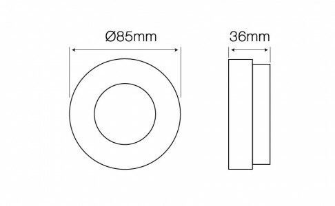 Ronde waterdichte aluminium inbouwspot