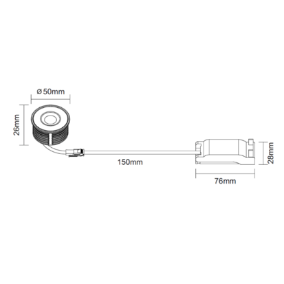 Tronix Dimbare led spot wit 5W dim to warm