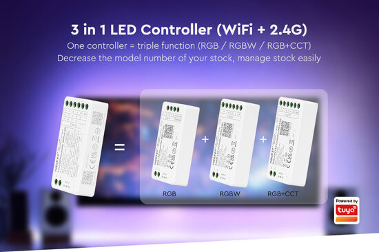 Led Wifi + 2.4G Controller RGB+RGBW+RGBWW