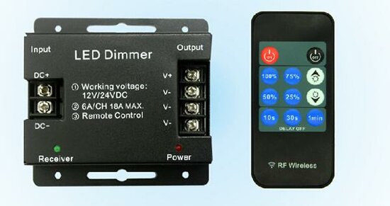 Iron shell RF dimmer