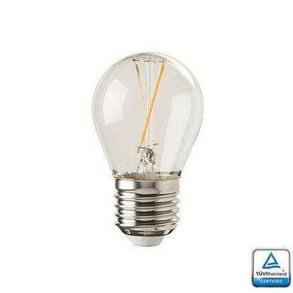 2W led filament kogellamp