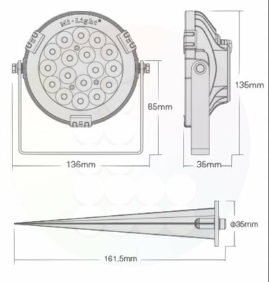 RGB+CCT Garden lamp 9W