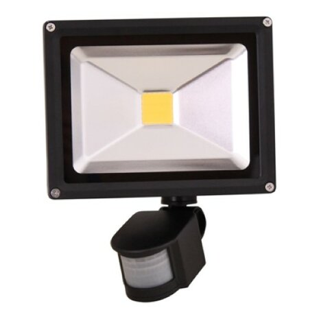 LED Bouwlamp 50W met sensor 3000K warmwit