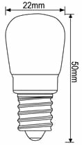 E14 koelkast-LED lamp 1W-3000K