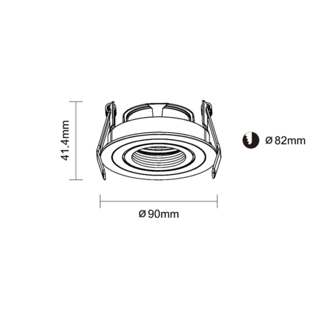 Inbouwspot Aluminium kantelbaar 