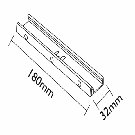 Ophangsysteem 18CM  3-Fase rail