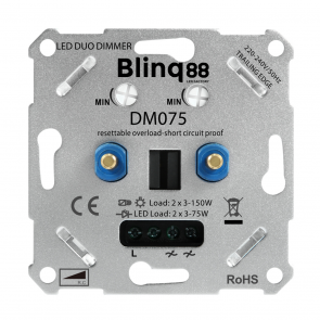 Duo dimmer 2x3-75W Duo dimmer 2x3-75W