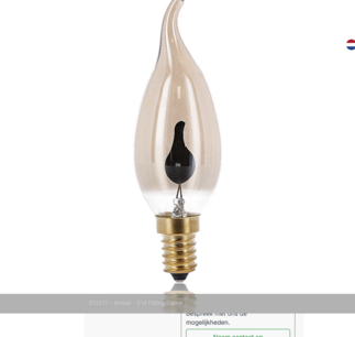 Led Filament Kaars met vlam-effect Amber