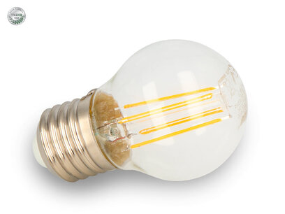 LED Filament E27 4W kogel 2700K